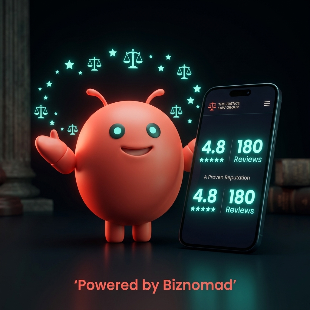 OpenClaw mascot boosting law firm ratings with 5-star reviews